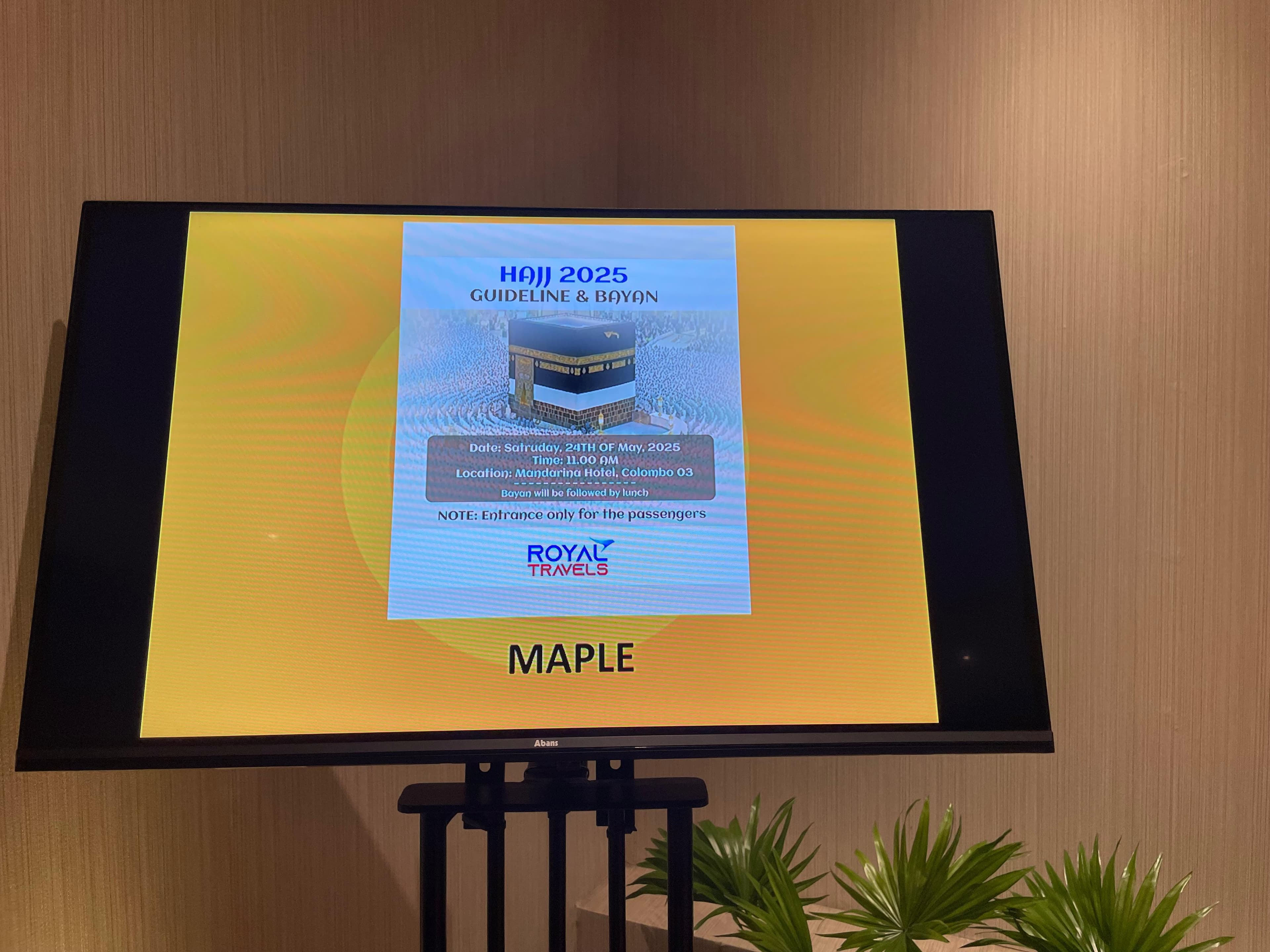 Hajj'25 Guidance Programme @Mandarina Colombo