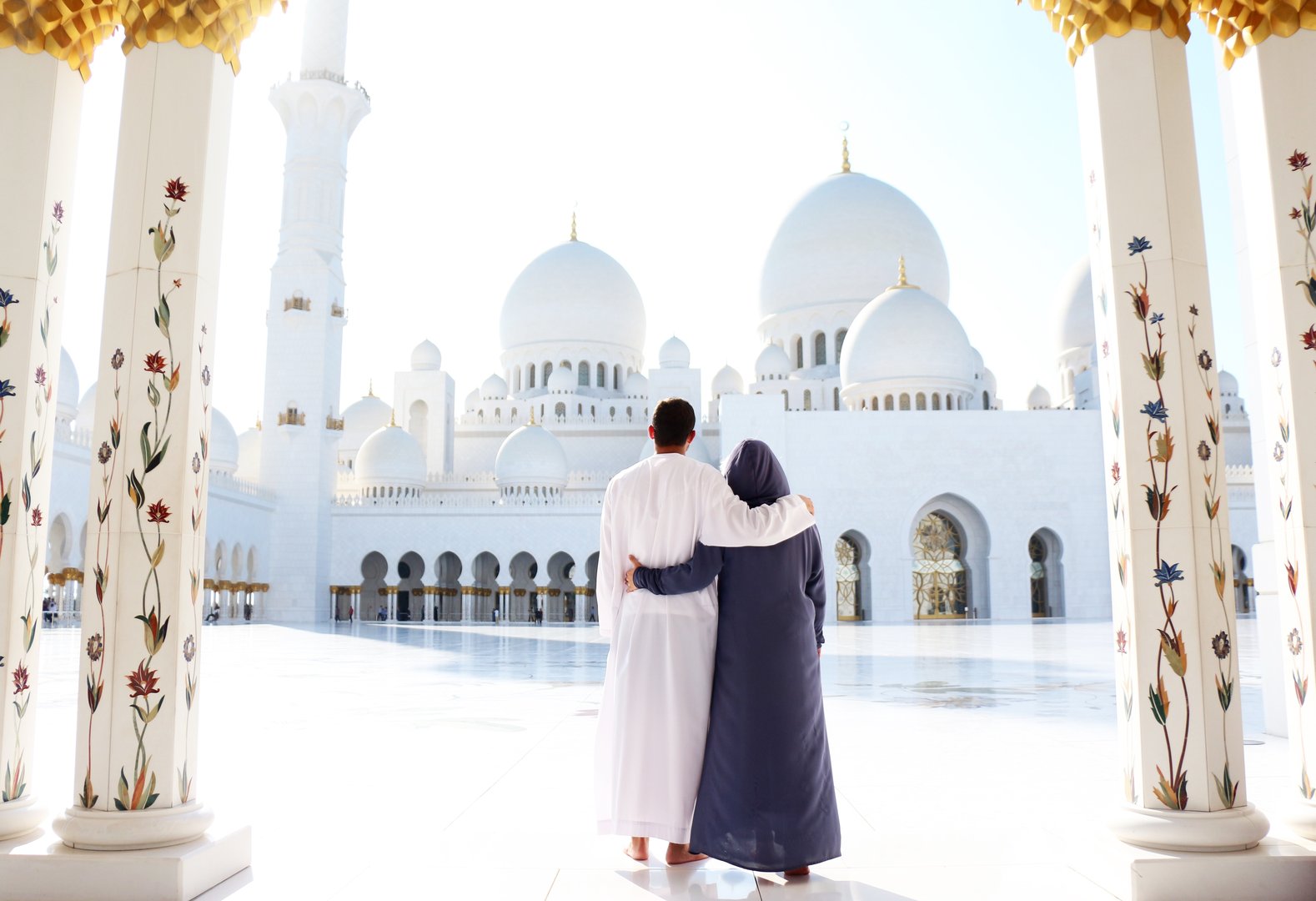 Couple at White Mosque